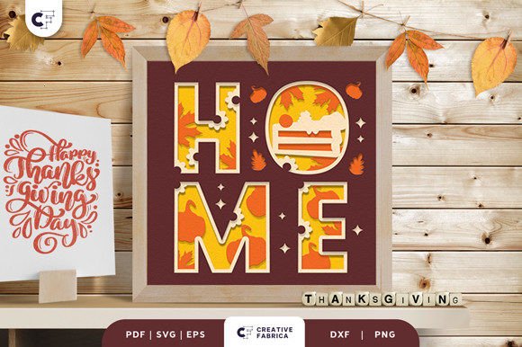 3D SVG Thanksgiving Shadow Box Review