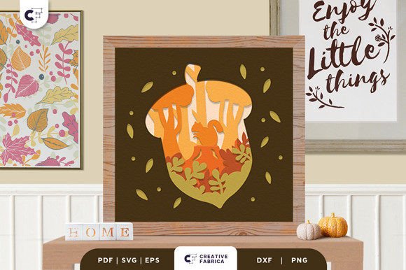 Acorn Fall Forest 3D SVG: A Designer’s Review