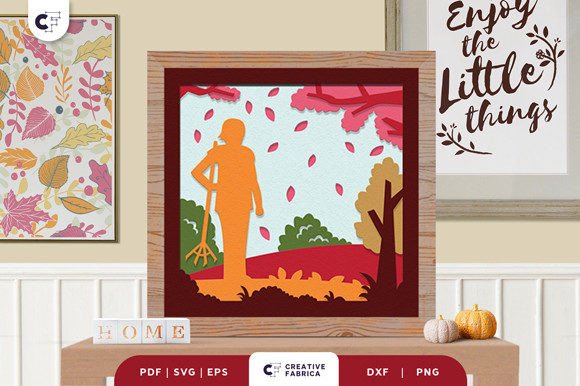 Autumn 3D SVG for Fall Blog Graphics