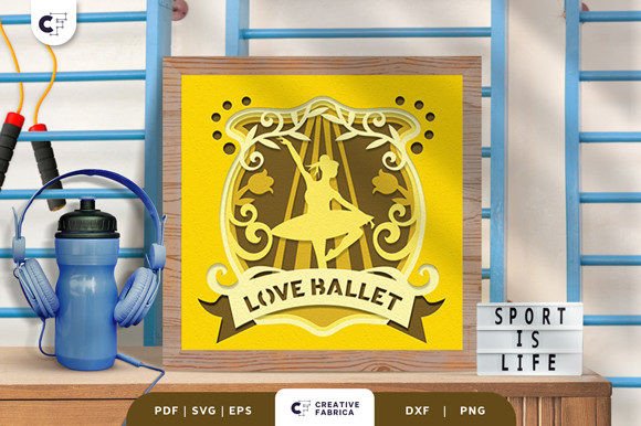 Ballerina 3D SVG for Sports & Crafts