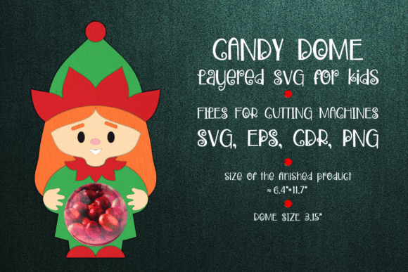 Christmas Elf Girl 3D SVG for Festive Web Design
