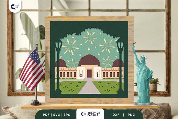 Griffith Observatory 3D SVG for Independence Day