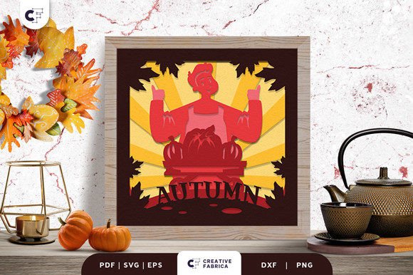Harvesting Pumpkin 3D SVG for Fall Branding