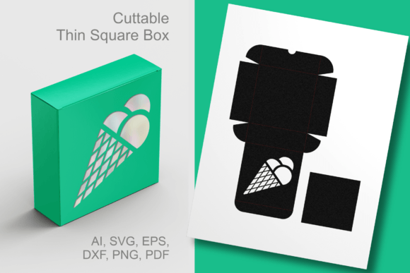 Ice Cream N Waffle Cone 3D SVG Gift Boxes