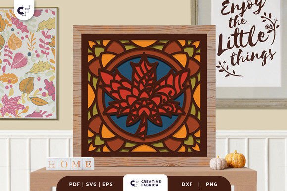 Maple Mandala 3D SVG for Fall Shops