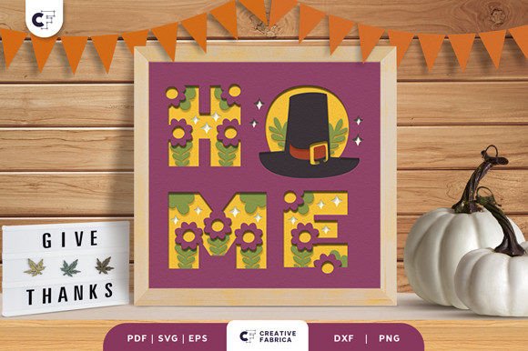 Pilgrims Hat 3D SVG for Thanksgiving