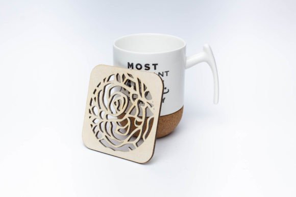 Rose Coaster 3D SVG for Home Décor