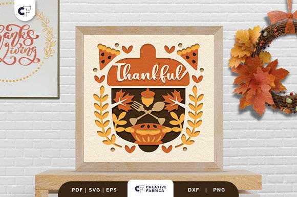 Thanksgiving 3D SVG Acorn Light Box