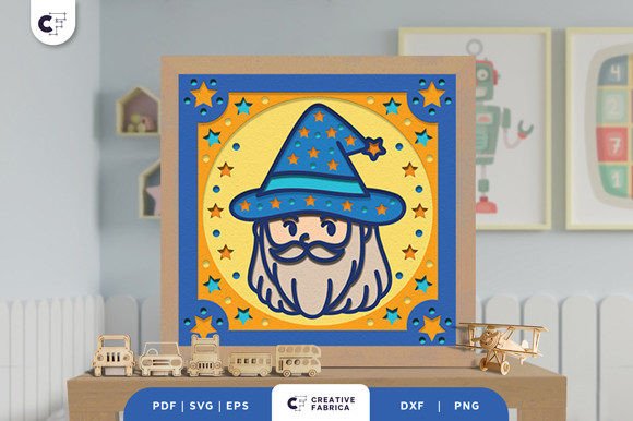 Wizard 3D SVG: Fantasy Tales Design